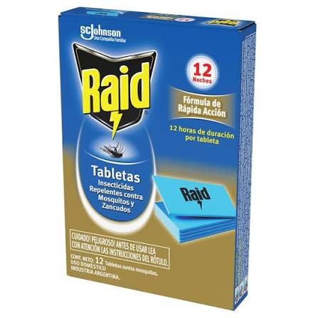 TABLETAS RAID X 12