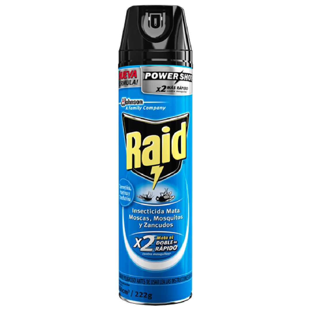 RAID INSECTICIDA X 370 MM AZUL