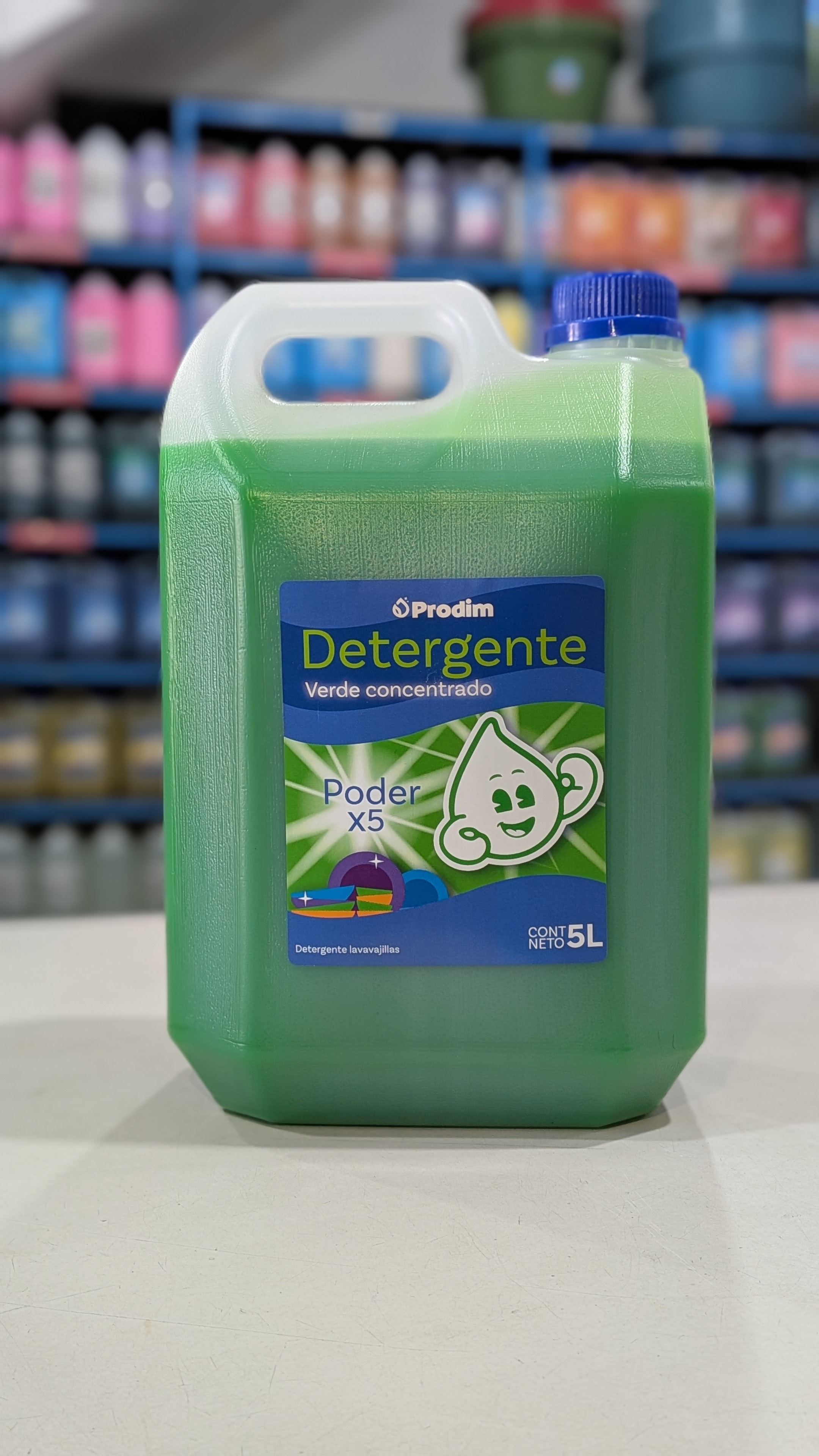 DETERGENTE BIDON X 5LTS VERDE 10% CONCEN